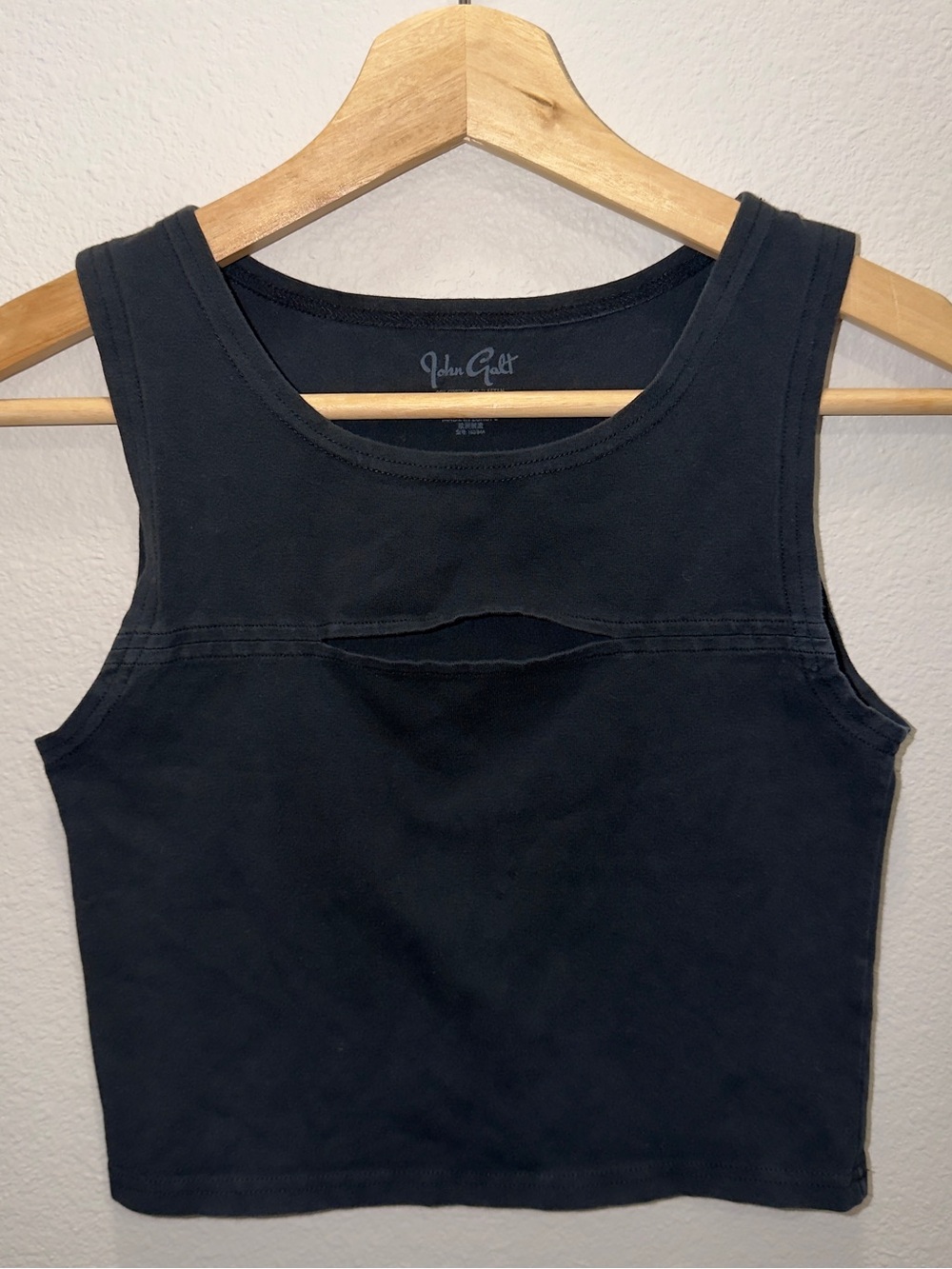 Brandy Melville Black Tank with Front Cutout Size XS